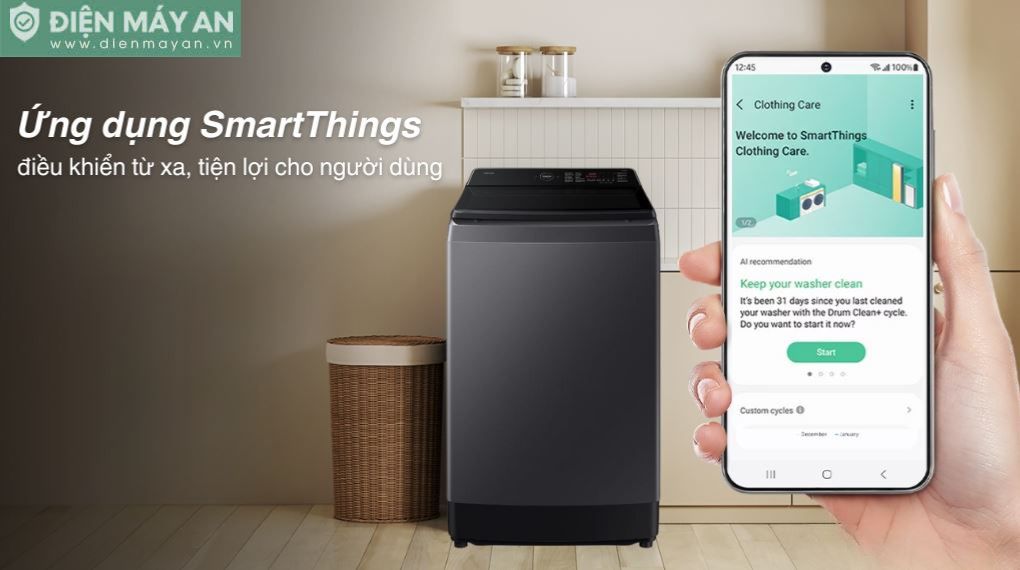 Máy giặt Samsung Inverter 15 kg WA80F15S5CSV